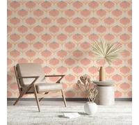Shein Papel tapiz con adhesivo de 17.7 pulgadas* 6.5/9.8 pies, estilo Art Nouveau con crisantemos, rosa floral botánico removible, mural de pared impermeabl