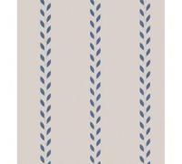 Shein Papel tapiz delicado con hojas en beige y azul, autoadhesivo o tradicional, decoración de pared clásica de estilo campestre a rayas, mural a rayas