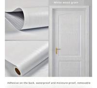 Shein Papel tapiz listo para despegar, papel de contacto de madera, papel tapiz de madera, papel de contacto de grano de madera blanca, textura engrosada, a