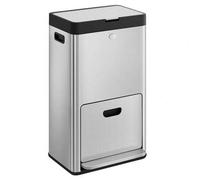 Shein Papelera de Cocina, Cubo de Basura, Volumen de 2 x 17 L y 26 L, 3 Compartimentos para Basura General, Restos de Comida y Reciclaje, Filtro de Carbón,