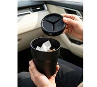 Shein Papelera multifuncional para coche con tapa/Cesta de basura, también se usa como almacenamiento de escritorio, caja organizadora, se ajusta al portava