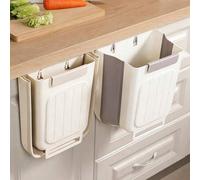 Shein Papelera plegable montada en la pared, se puede colgar en la puerta del armario o en la pared, adecuada para el cubo de basura de la cocina, con sopor
