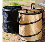 Shein Papelera plegable portátil para camping al aire libre, cubo de basura plegable para el jardín - Papelera de residuos portátil para exteriores con asas