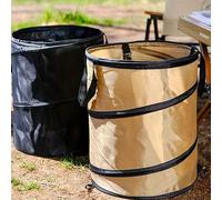 Shein Papelera plegable portátil para camping al aire libre, cubo de basura plegable para jardín - Cubo de basura para exteriores con asas, diseño de apertu