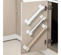 Shein Paquete de 1/2/4 Organizador de bolsas de basura para puerta de gabinete, estante de almacenamiento colgante multifuncional para cocina, ahorrador de