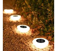Shein Paquete de 1/4 de luces solares de suelo, luces de jardín impermeables para exteriores, iluminación LED para terraza, adecuadas para césped, patio, ca