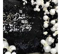 Shein paquete de 2 piezas Cortina de lluvia de plástico de 100*200 cm estilo cuadrado pequeño negro, suministros de decoración de pared para el hogar, corti
