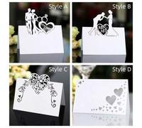 Shein Paquete de 25 tarjetas de ubicación con forma de corazón, de múltiples estilos, tamaño abierto 9*12cm, tarjetas con nombre en blanco, tarjetas decorat