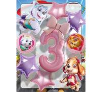Shein Paw Patrol 9 piezas/Set Globos de Cumpleaños de 40 Pulgadas Letra Grande Decoración de Fiesta Temática, Incluye Globo de Personaje de Dibujos Animados