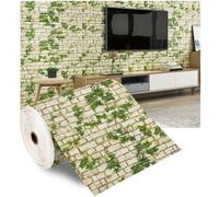Shein Pegatina de pared 3D de 70x100cm, imitación de ladrillo para decoración del hogar, impermeable y autoadhesiva, papel tapiz DIY para sala de estar, fon