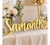 Shein Pegatinas de espejo acrílico personalizadas, calcomanías de pared con letras personalizadas en dorado/plateado/negro, adecuadas para dormitorio, sala