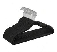Shein Perchas de Terciopelo, Juego de 30 Piezas, Antideslizantes, Ranuras para Hombros, Barra para Pantalones, Gancho Giratorio 360°, 0,6 cm de Grosor, 43 c