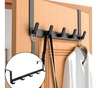 Shein Perchero de pared sobre la puerta con múltiples ganchos y espacio de almacenamiento para toallas - Diseño moderno que ahorra espacio, fácil de instala