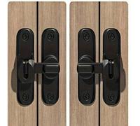 Shein Pestillo de puerta sin taladro, pestillo de puerta corredera, pestillo con cerradura, pestillo dedicado para puerta corredera, cierre de puerta corred