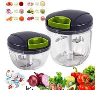 Shein Picador de ajo de mano, picadora de alimentos portátil, cortador manual, herramienta de picado de alimentos de cocina, triturador de jengibre, chile,