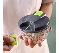 Shein Picador de verduras manual, prensa picadora de ajo multifuncional, procesador de alimentos de tracción manual, rallador y molinillo de cebolla, jengib