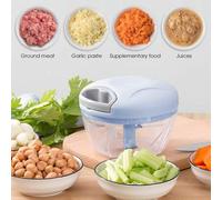 Shein Picadora manual de alimentos y verduras de 500ml, portátil, adecuada para verduras, frutas, frutos secos y talla grande.