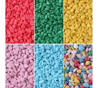 Shein Piedras decorativas de colores, adecuadas para decoración de jardín y hogar, 0.6-0.9cm, plantas de interior, paisajes exteriores y decoraciones festiv