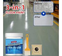 Shein Pintura epóxica para suelo de 3 en 1, apta para suelos de cemento y garajes, a base de agua, de alto sólido y resistente al desgaste
