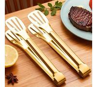 Shein Pinzas de servir de acero inoxidable de 7 pulgadas, herramienta de cocina versátil para bufé, fiesta, ensalada, aperitivo, barbacoa, cocinar bistec, p