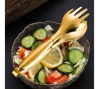 Shein Pinzas para servir pequeñas de cuchara, tenedor y cuchillo, clip de alimentos de acero inoxidable para ensaladas y pasteles, utensilios de cocina para