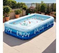 Shein Piscina inflable de PVC de 3 capas reforzada, plegable y portátil para almacenamiento, adecuada para patio, terraza, jardín, camping, disponible en mú