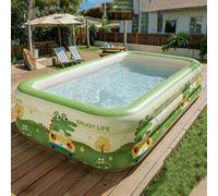Shein Piscina inflable de PVC duradera de 3 capas - Piscina portátil y plegable para verano, patio trasero, jardín, camping, múltiples tamaños, adecuada par