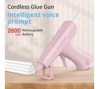 Shein Pistola de pegamento en caliente inalámbrica de 2600mAh, con batería de litio recargable para manualidades, escuela y reparaciones del hogar