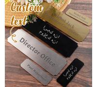 Shein Placa de número de puerta con texto personalizado, placa de dirección de casa personalizada, placa y letrero de dirección de calle exterior personaliz