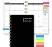 Shein Planificador 2026-2028 Semanal y Mensual Cuaderno Espiral Plan Diario Libro de Citas Académico Agenda Diario para Aumentar la Productividad, 8*6 Pulga