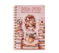 Shein Planificador/Calendario Mensual 2026-2030 - Plan de 5 Años Desde Enero de 2026 Hasta Diciembre de 2030, Diseño de Portada con Tema para Lectoras Femen