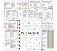 Shein Planificador de Limpieza A5 con Encuadernación Espiral para TDAH, Calendario de Limpieza Diario/Semanal/Mensual, Tareas de 15 Minutos, Gestión de Ruti