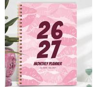Shein Planificador Mensual A5 2026-2028, Libro de Calendario de 24 Meses con Vista Mensual & Páginas de Notas, de Enero 2026 a Diciembre 2027, Suministros E