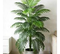 Shein Planta artificial grande de 90-120cm, palmera artificial, hoja de palma tropical, planta de palma artificial, árbol alto, hoja de mango de plástico co