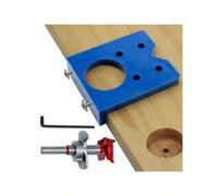 Shein Plantilla para perforar bisagras de 35 mm ocultas, herramienta de instalación de bisagras para muebles de madera, puertas de gabinetes, guía de perfor