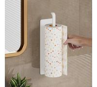 Shein Portarrollos de papel de cocina montado en la pared: Diseñado para almacenar rollos de papel de cocina, film transparente, toallas, etc., adecuado par