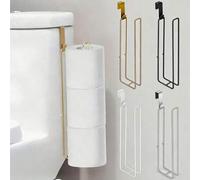 Shein Portarrollos de papel higiénico de estilo moderno - Estante colgante de metal duradero para almacenamiento de papel higiénico - Capacidad para 3 rollo