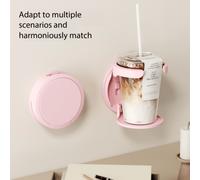 Shein Portavasos plegable, estante para tazas montado en la pared, organizador de bebidas para cocina, dormitorio, oficina, automóvil, sin necesidad de perf