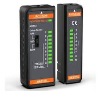 Shein Probador de cables MCT02, Probador RJ11/RJ45 PoE, Probador de cables LAN, Probador de conectividad de línea telefónica, Herramienta de prueba de cable