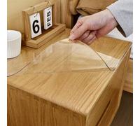 Shein Protector de mesa transparente de PVC - Cubierta de escritorio rectangular de plástico transparente grueso y resistente a los arañazos, apta para mesi