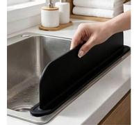 Shein Protector de salpicaduras de silicona para fregadero de cocina, bloqueador de salpicaduras de cuenca de fregadero, barrera de agua para encimera, bloq