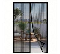 Shein Puerta de malla magnética, cortina autosellante de alta resistencia para bloquear insectos interiores y exteriores, adecuada para dormitorio, armario,