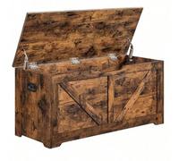 Shein Puff Almacenaje, Banco Almacenaje con 2 Bisagras de , Baúl Almacenaje, Banco Zapatero, Estilo de Campo, 40 x 100 x 46 cm, para Pasillo Dormitorio Saló