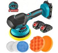 Shein Pulidora inalámbrica para coche, kit de pulidora y abrillantadora inalámbrica con 2 baterías y velocidad variable. Kit de pulido para detallado, pulid