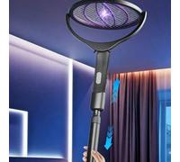 Shein Raqueta eléctrica plegable para insectos, matamoscas recargable por USB, matamoscas portátil, lámpara trampa para insectos, trampa para moscas para in