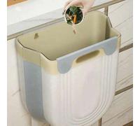Shein Recipiente de basura desmontable con tapa de pared desmontable, montado en la pared, para gabinete de cocina, cubo de almacenamiento de residuos, cont