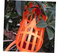 Shein Recolector de frutas, cesta de jardín de plástico, recolector de manzanas y arándanos, recolector de peras y melocotones, herramienta de recolección d