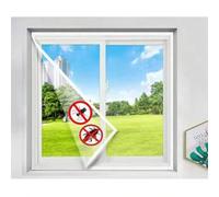 Shein Red de mosquitos autoadhesiva y reutilizable para ventanas, pantalla anti-mosquitos para ventanas, tela transparente, malla lavable y personalizable p