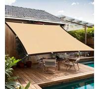 Shein Red de sombra para el jardín/Tela de sombra para exteriores, red de sombra de alta calidad resistente a los rayos UV - Beige, tasa de sombreado del 71