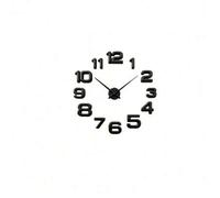 Shein Reloj de pared grande de 16"/36"/47" de diseño moderno, reloj de cuarzo 3D/2D DIY, pegatina de espejo acrílico para decoración del hogar, sala de esta